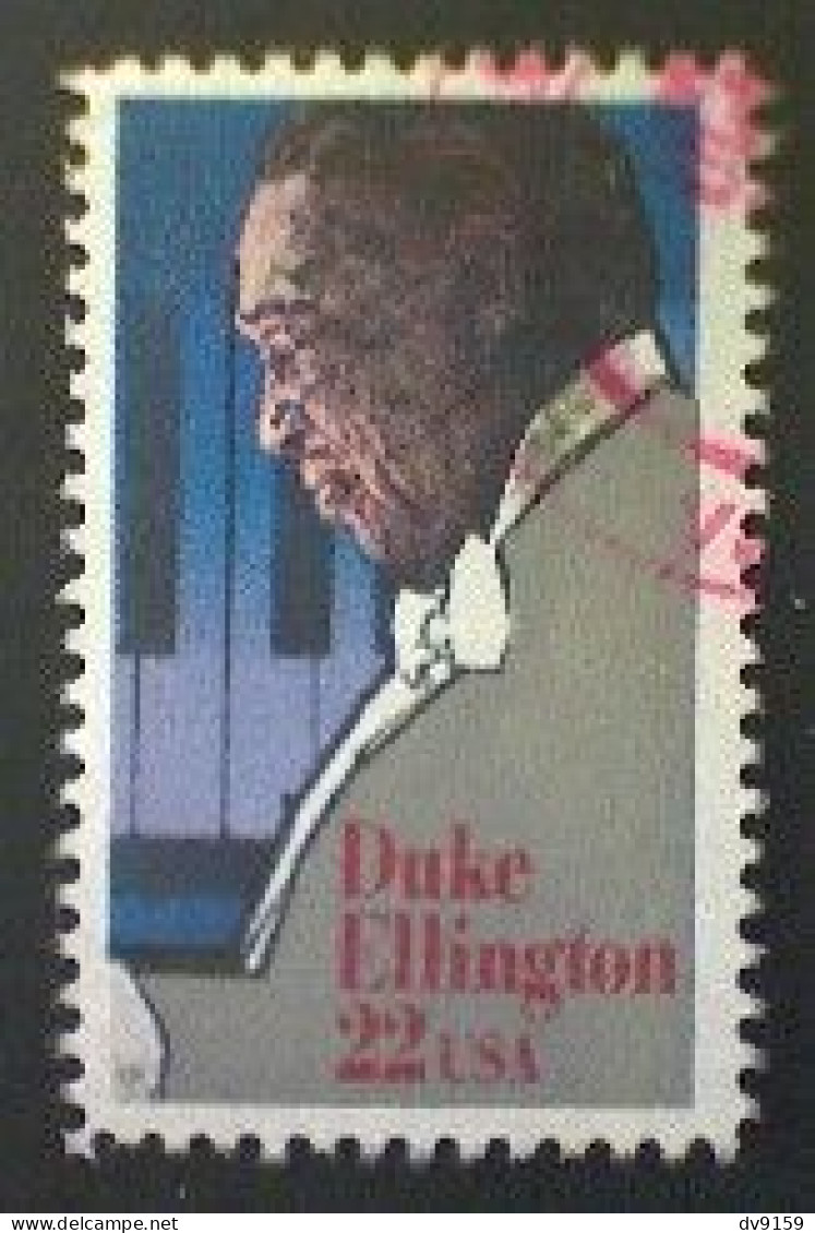 United States, Scott #2211, Used(o), 1986, Duke Ellington, 22¢, Black, Multicolored - Gebruikt