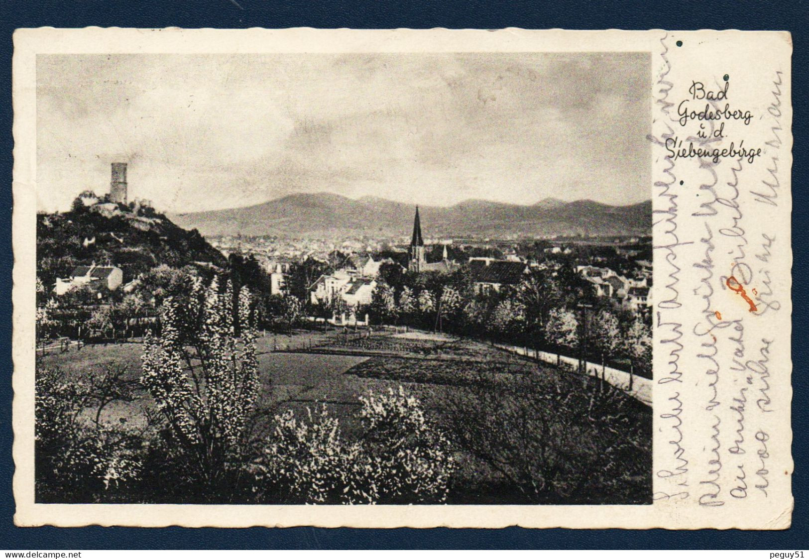 Allemagne. Bad Godesberg U.d.Siebengebirge. Ruines Du Château De Godesburg Et église Catholique Ste.Marie. 1936 - Bonn