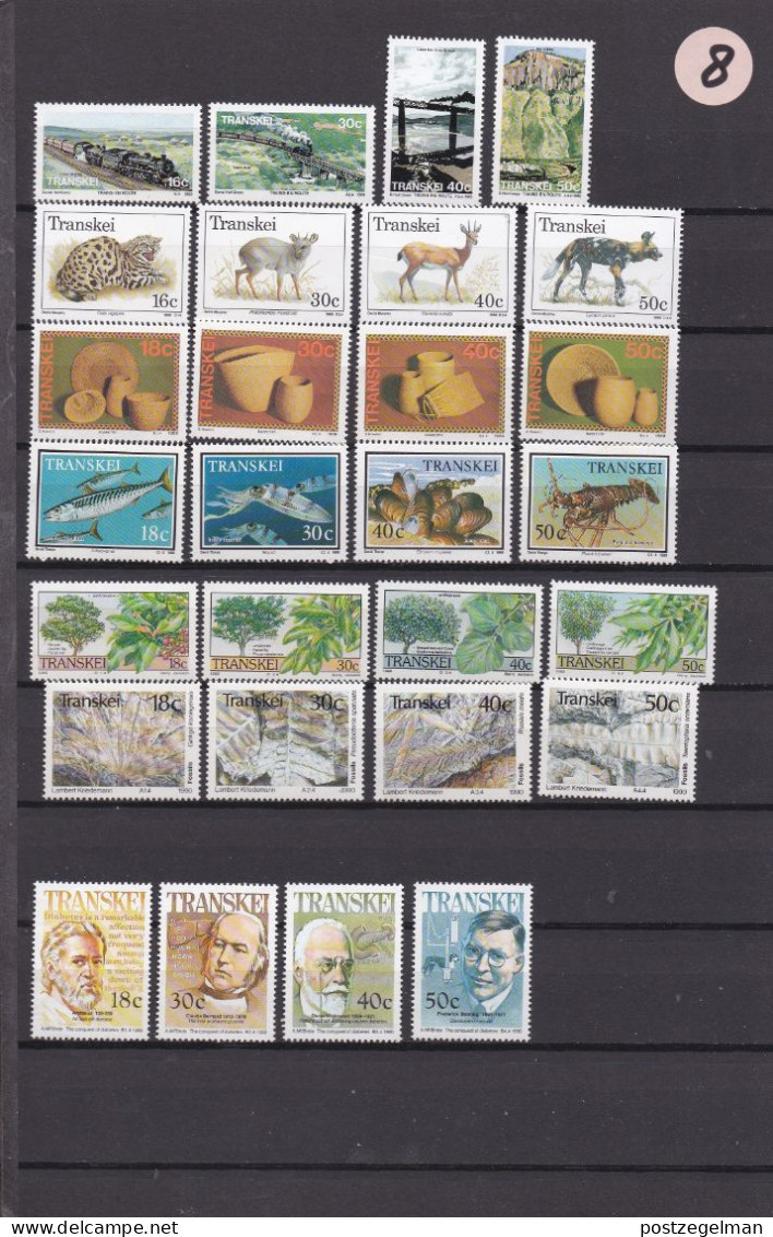 TRANSKEI, 1976-1994, 309 MNH stamp(s) in full series, between SACCnrs 1-317, Scan, TRAMIN-3