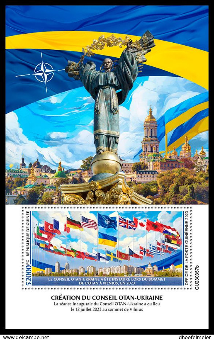 GUINEA REP. 2023 MNH NATO-Ukraine Defence Council Verteidigungsrat S/S – OFFICIAL ISSUE – DHQ2403 - NAVO