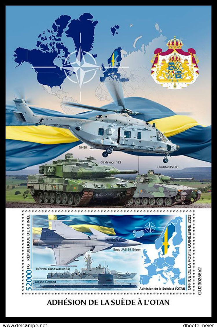 GUINEA REP. 2023 MNH Sweden-NATO Schweden-NATO S/S II – OFFICIAL ISSUE – DHQ2403 - NATO