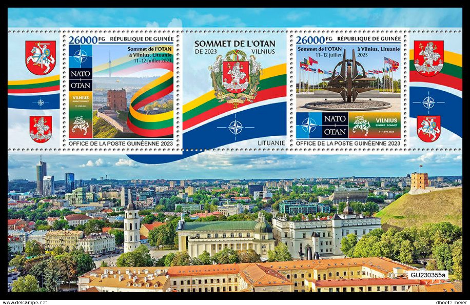 GUINEA REP. 2023 MNH NATO Vilnius Summit NATO Gipfel In Vilnius M/S – OFFICIAL ISSUE – DHQ2403 - NAVO