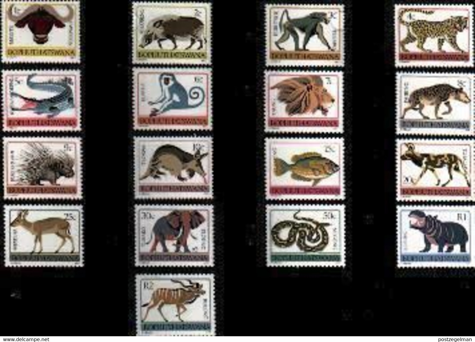 BOPHUTHATSWANA, 1977, MNH Stamp(s), Year Issues,  Nr(s)  1-21 - Bophuthatswana