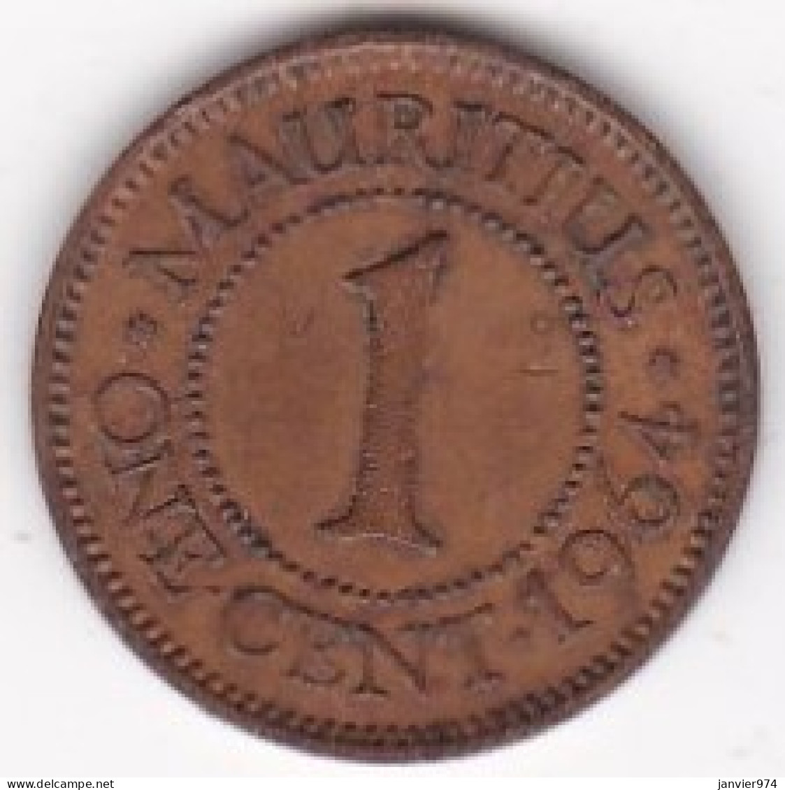 Ile Maurice , 1 Cent 1964 , Elizabeth II , En Bronze , KM# 31 - Maurice