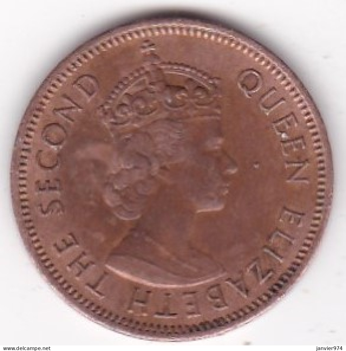 Ile Maurice , 2 Cents 1971 , Elizabeth II , En Bronze , KM# 32 - Maurice