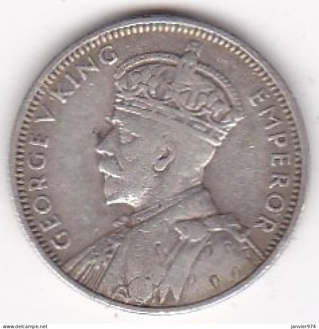 Ile Maurice 1/4 Rupee 1936 , George V , En Argent , KM# 15 - Mauricio