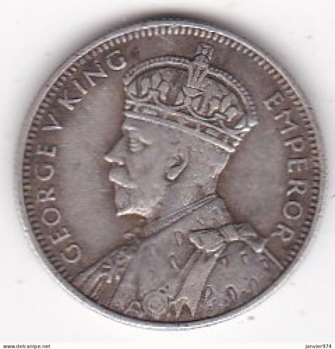 Ile Maurice 1/4 Rupee 1935 , George V , En Argent , KM# 15 - Mauritius