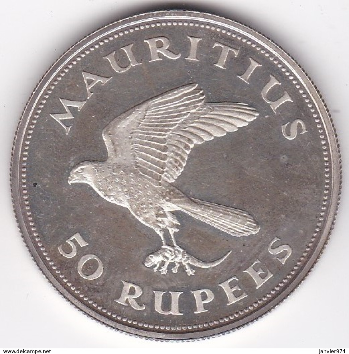 Ile Maurice 50 Rupees 1975 Elizabeth II , En Argent KM# 41a - Maurice