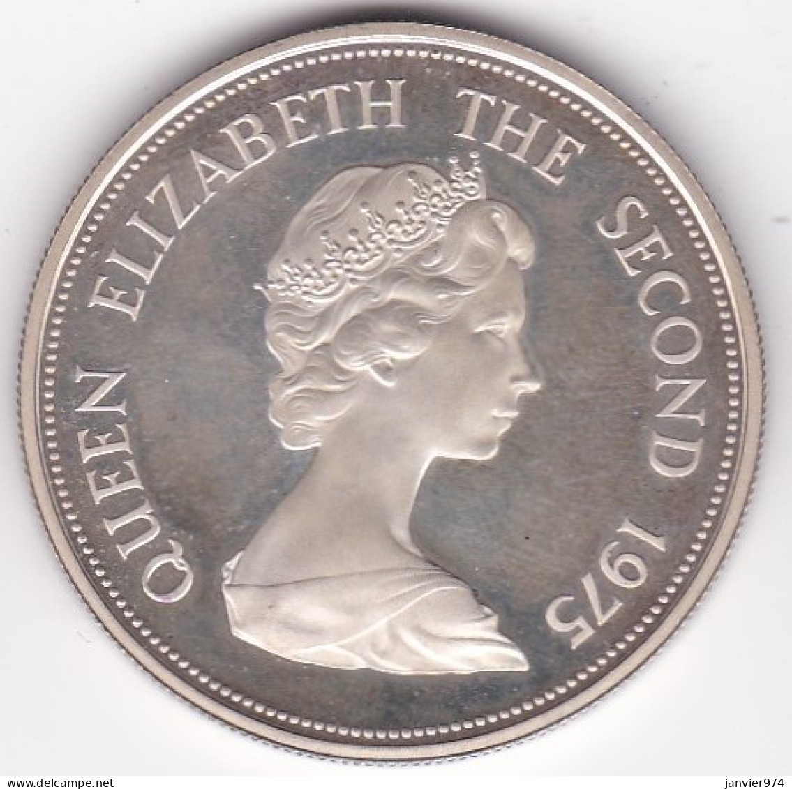 Ile Maurice 50 Rupees 1975 Elizabeth II , En Argent KM# 41a - Maurice