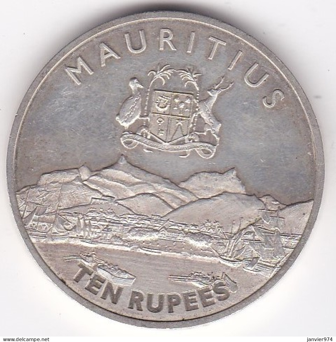 Ile Maurice 10 Rupees 2000, Chambre De Commerce Et D'Industrie Mauricienne En Argent, Très Rare, KM# 62 - Mauritius