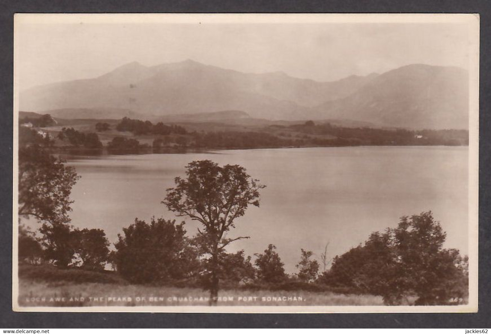 111187/ Loch Awe And The Peaks Of Ben Cruachan From Port Sonachan  - Argyllshire