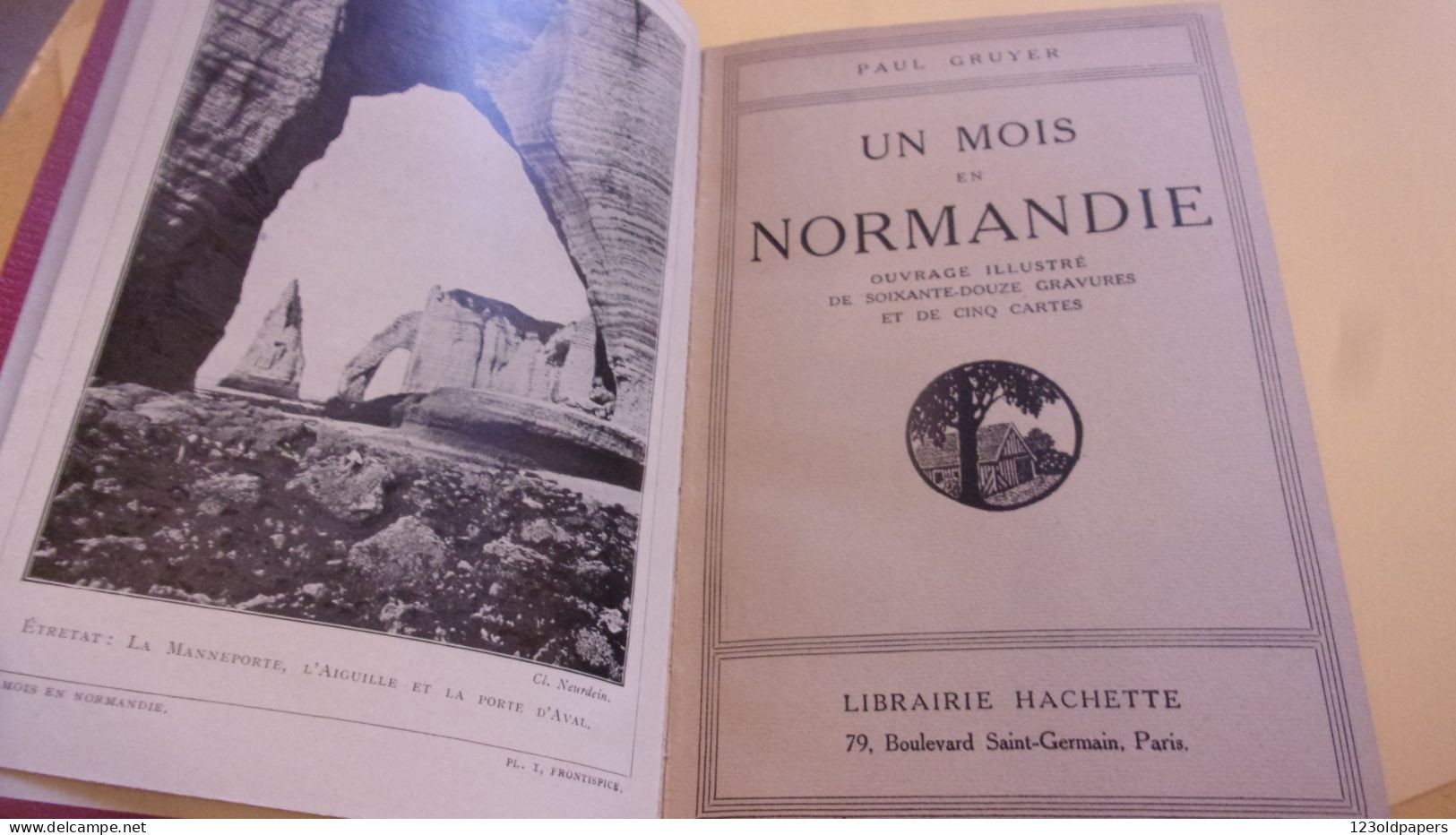 RELIURE  PAUL GRUYER  UN MOIS EN NORMANDIE - Normandië