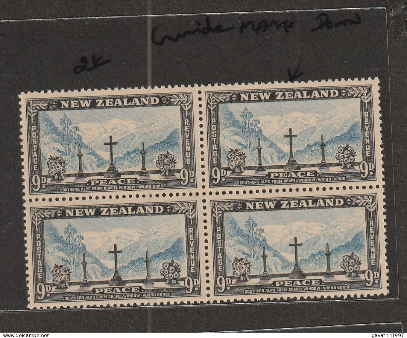 New Zealand SG 676a Variety Southern Alps And Franz Joseph Glacier Mint MNH Block Of 4 Good Condition (sh10) - Nuevos