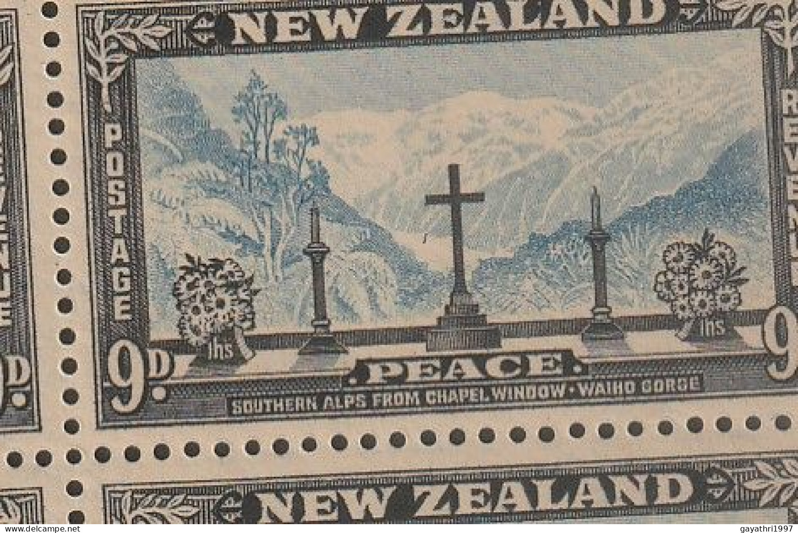 New Zealand SG 676a Variety Southern Alps And Franz Joseph Glacier Mint MNH Block Of 4 Good Condition (sh10) - Ongebruikt