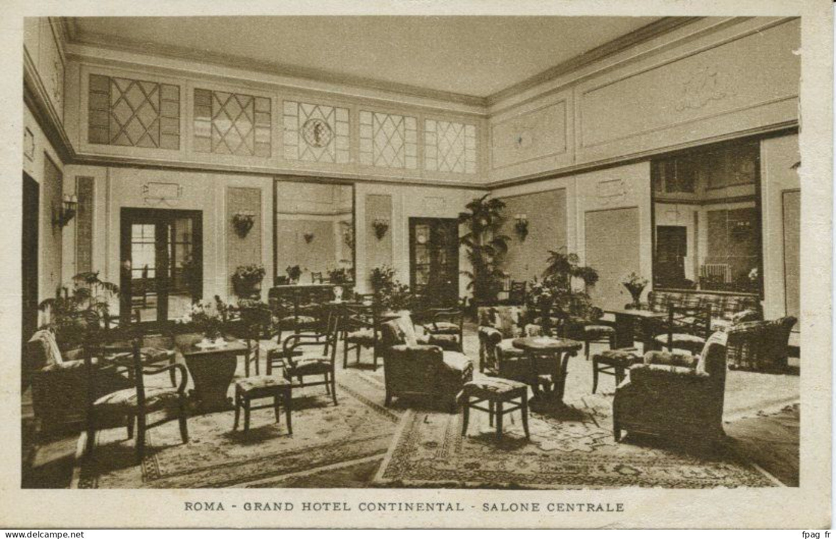 Roma (Italie - Italia) - Grand Hotel Continental - Salone Centrale - Bar, Alberghi & Ristoranti