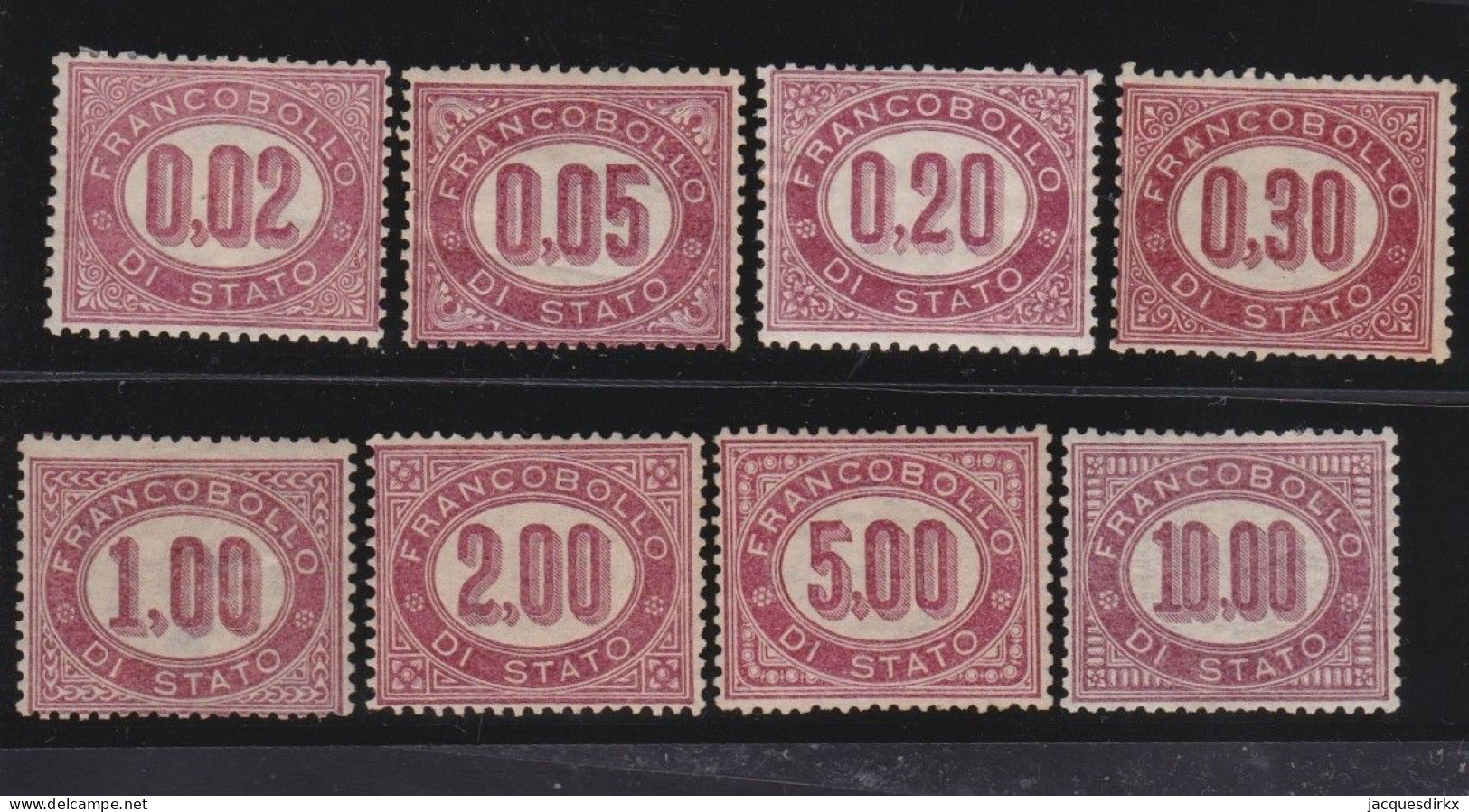 Italy   .  Y&T   .     Service  1/8   (2 Scans)     .    *      .    Mint-hinged - Oficiales