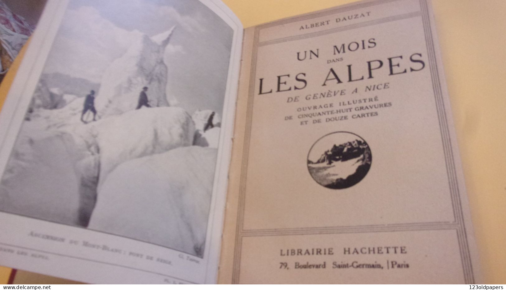 RELIURE  ALBERT DAUZAT  UN MOIS DANS LES ALPES - Alpes - Pays-de-Savoie