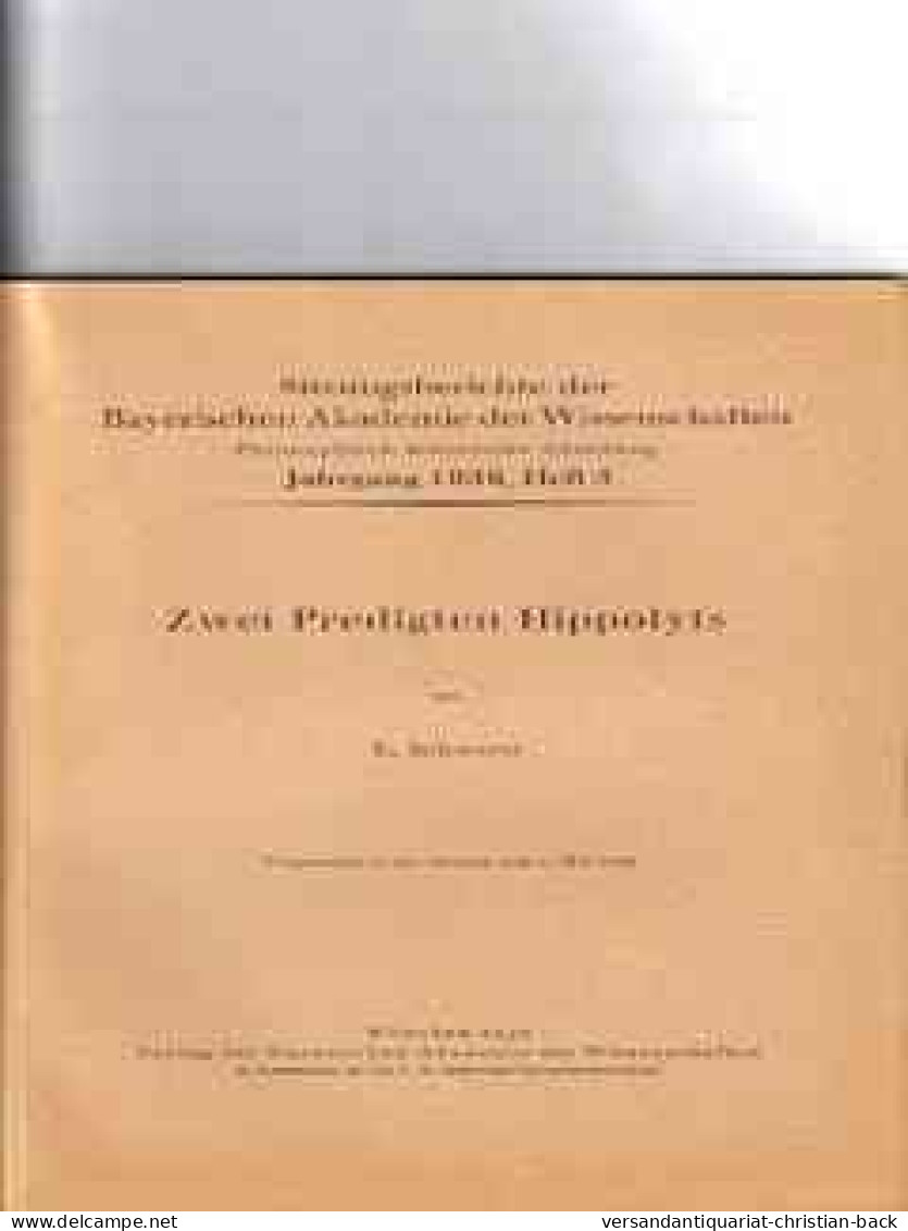 Zwei Predigten Hippolyts - Filosofía