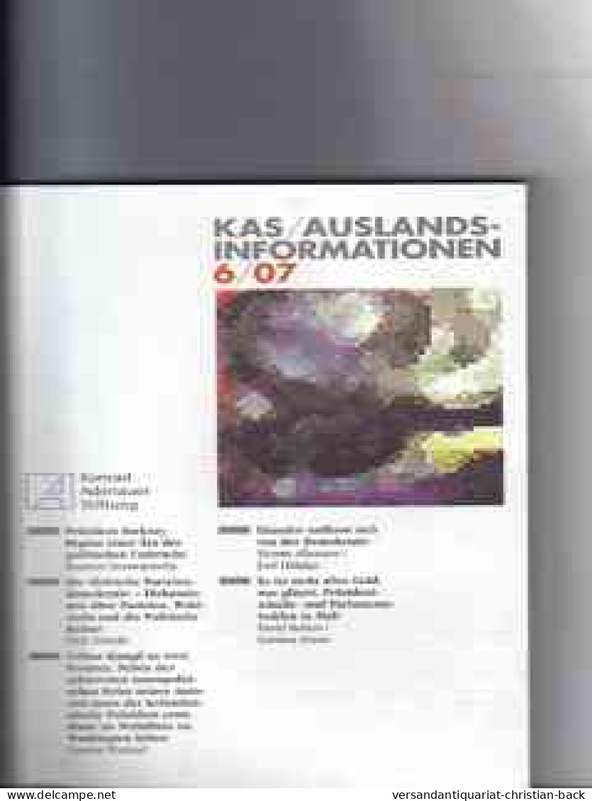 KAS / Auslandsinformationen 6/2007 ( Konrad-Adenauer-Stiftung ) - Autres & Non Classés