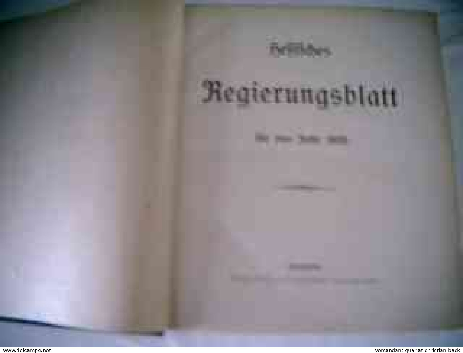 Hessisches Regierungsblatt Für Das Jahr 1923 - Law