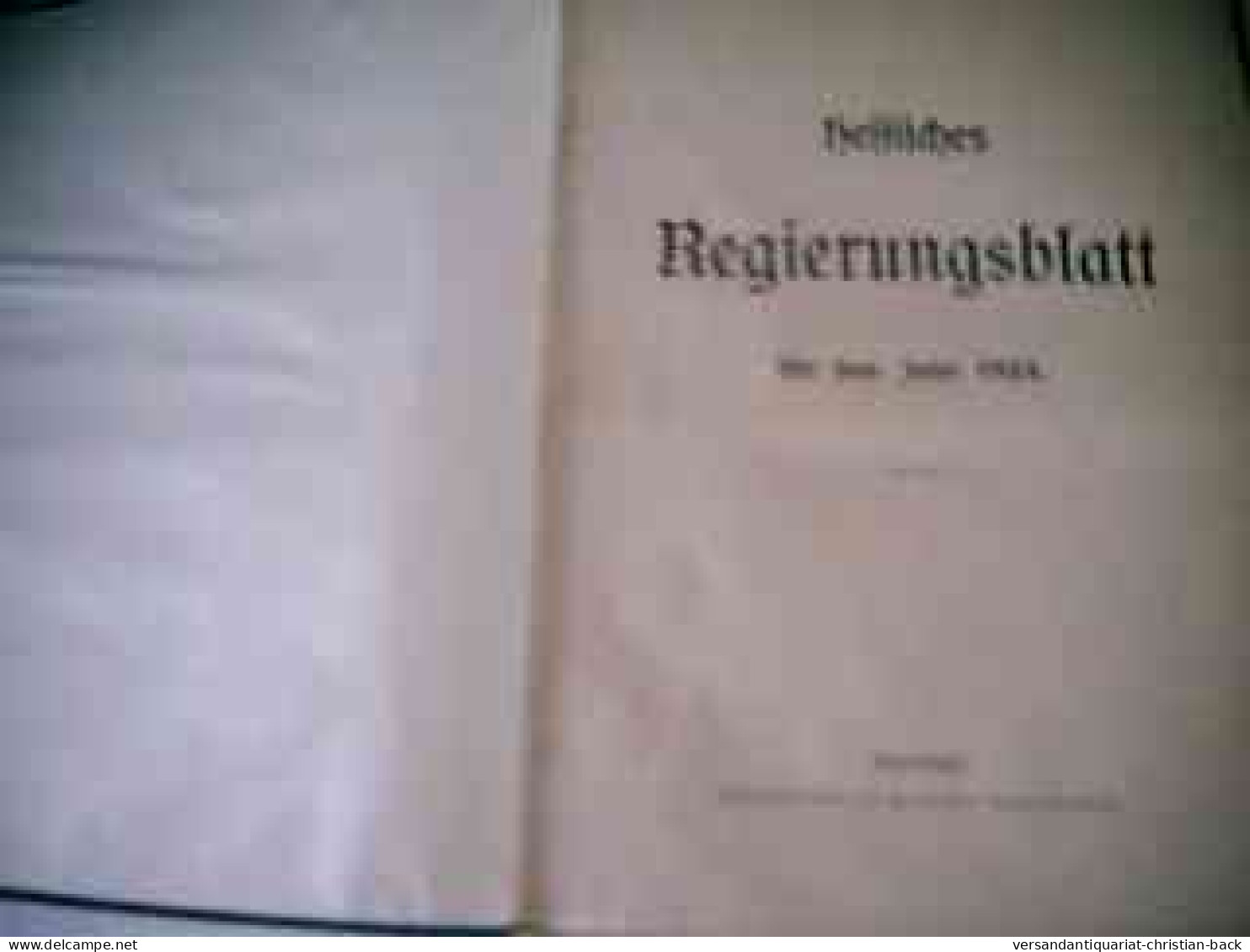 Hessisches Regierungsblatt Für Das Jahr 1934 - Law