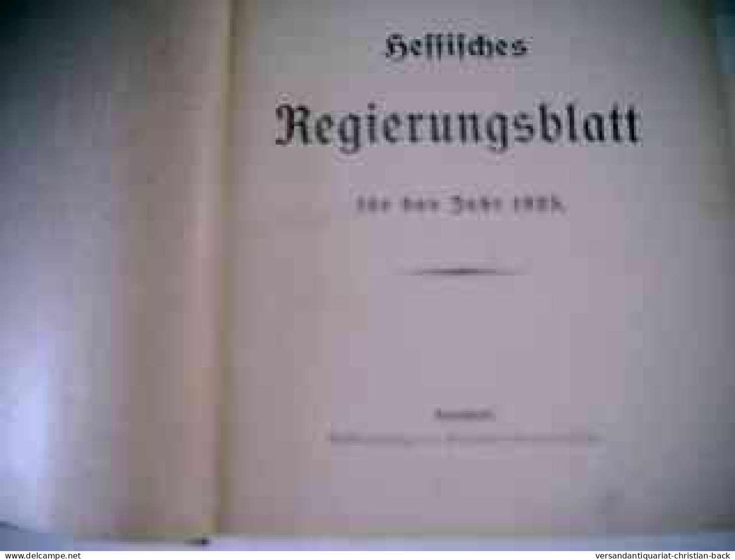 Hessisches Regierungsblatt Für Das Jahr 1925 - Derecho