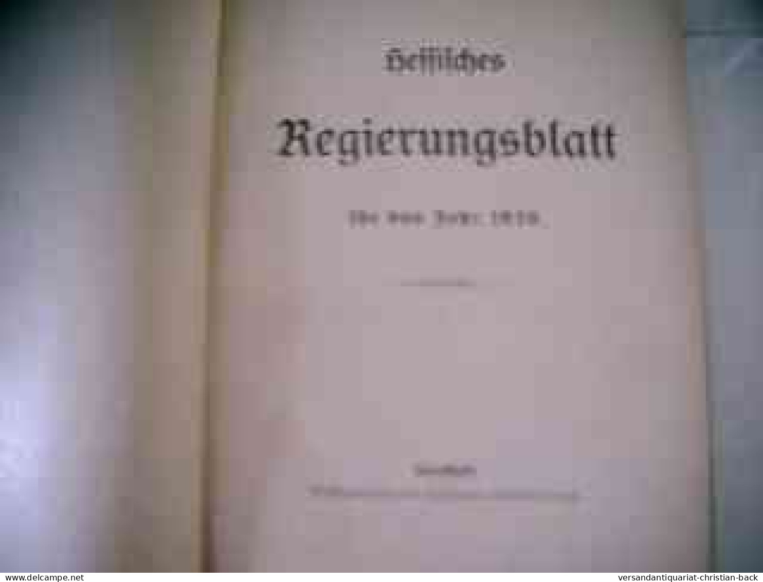 Hessisches Regierungsblatt Für Das Jahr 1930 - Droit