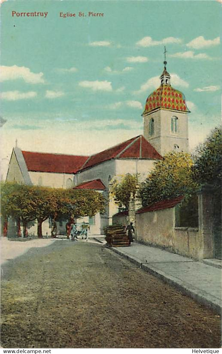 Porrentruy Eglise St. Pierre 1919 - Porrentruy