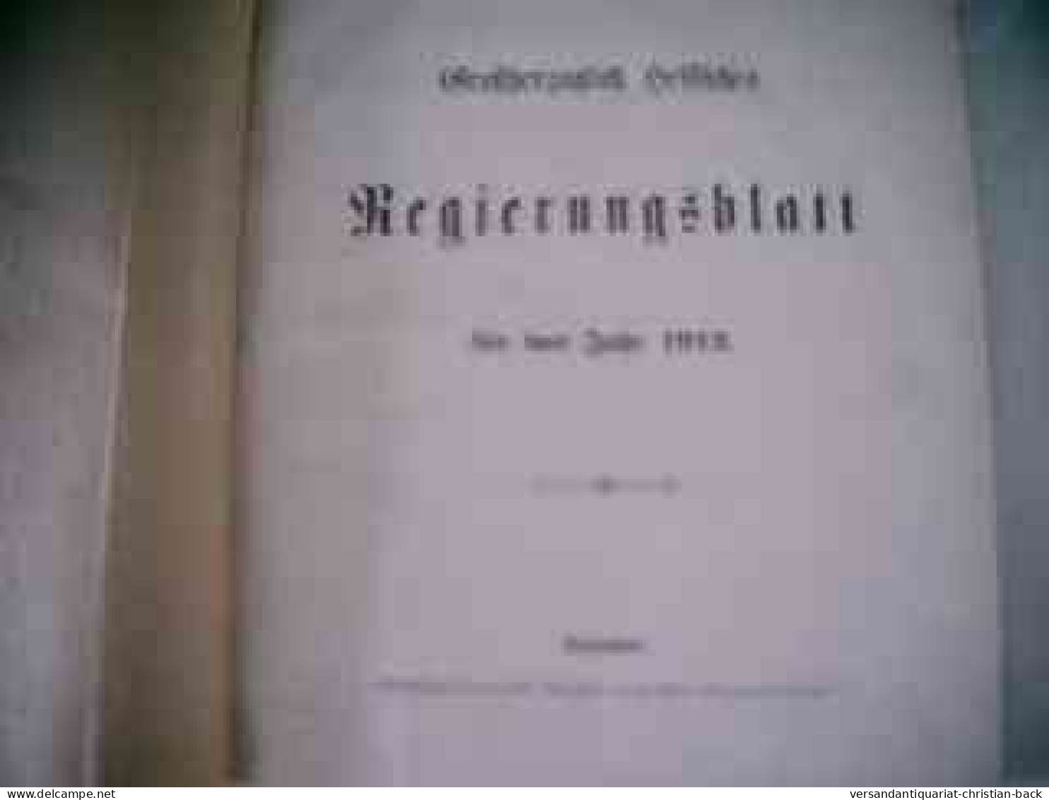 Großherzoglich Hessisches Regierungsblatt Für Das Jahr 1912 - Law