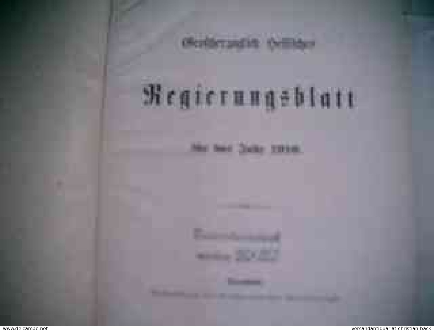 Großherzoglich Hessisches Regierungsblatt Für Das Jahr 1916 - Droit
