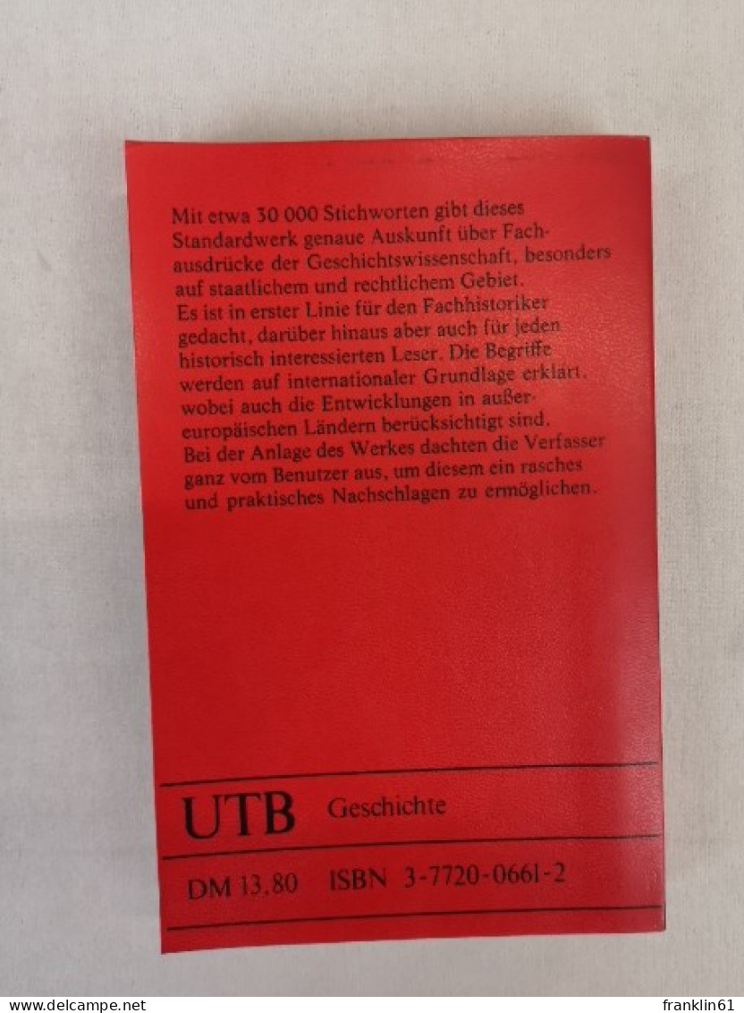 Hilfswörterbuch Für Historiker. 1.  A - K. - Lexika