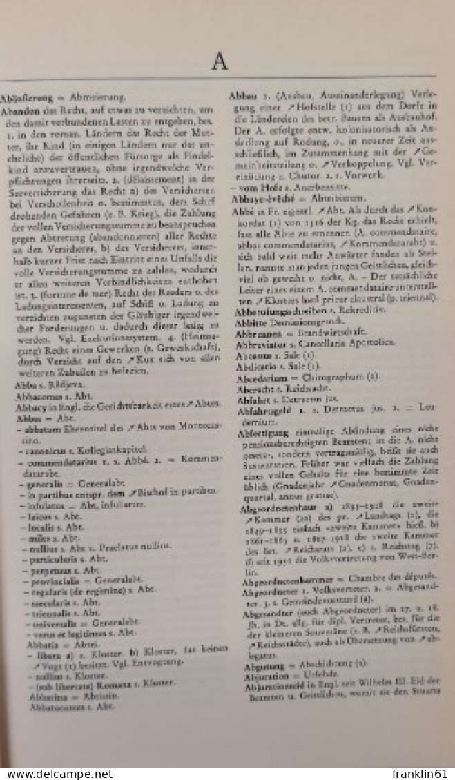 Hilfswörterbuch Für Historiker. 1.  A - K. - Glossaries