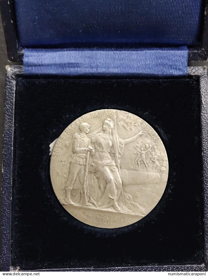 MÉDAILLE Francia France Si Vis Pacem Para Bellum Pro Patria ( Scritta Sul Bordo ) In Cofanetto - Adel