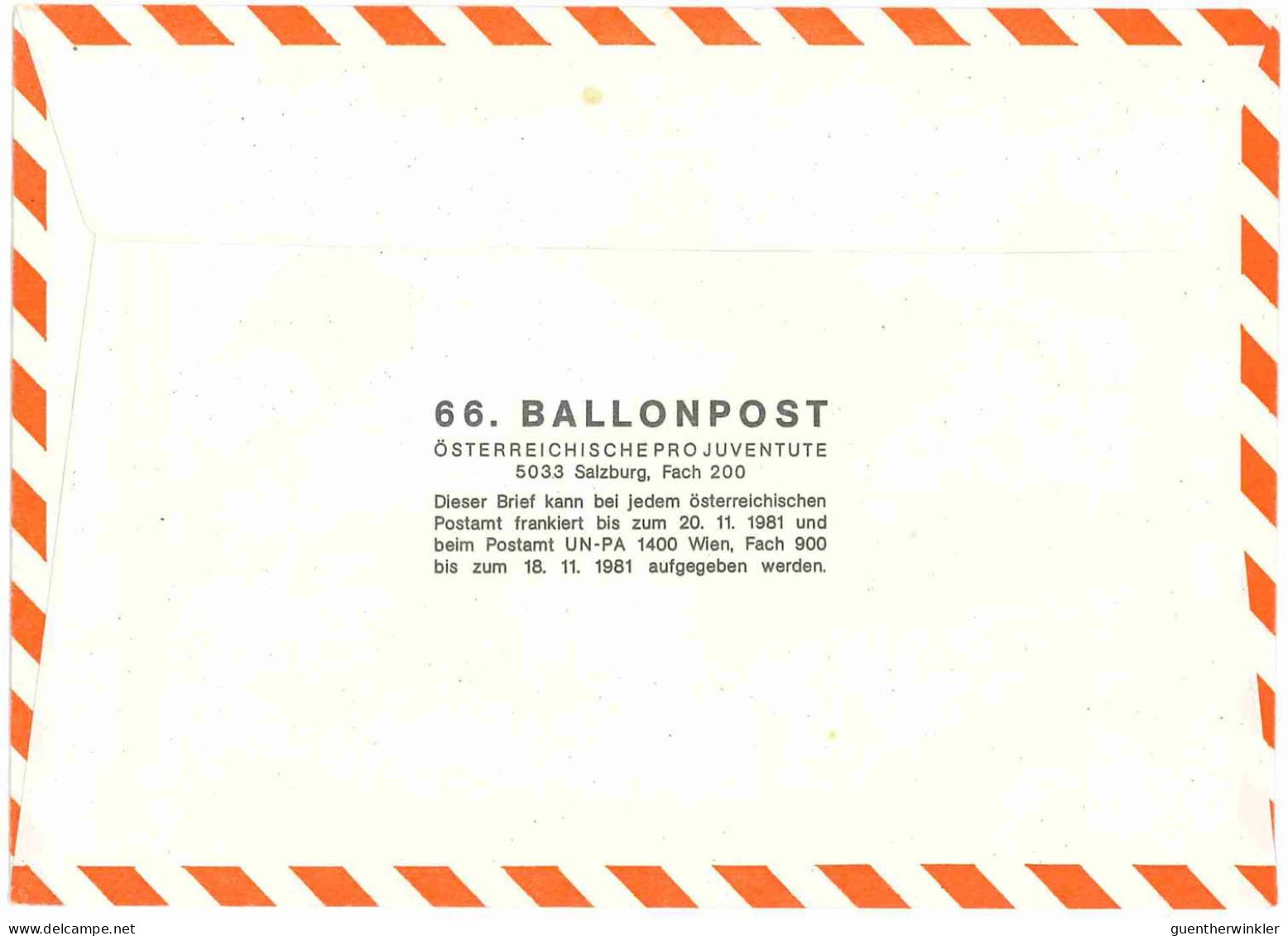 Regulärer Ballonpostflug Nr. 66b Der Pro Juventute [RBP66d] - Per Palloni