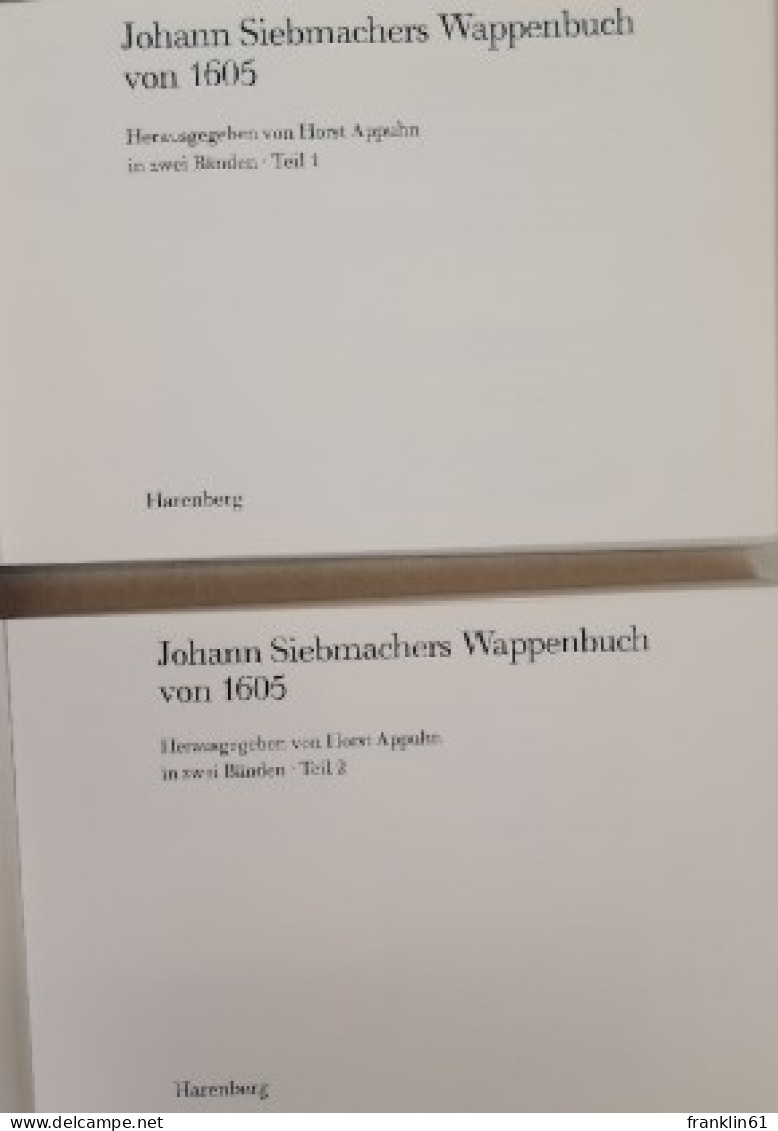 Johann Siebmachers Wappenbuch Von 1605. - 4. 1789-1914