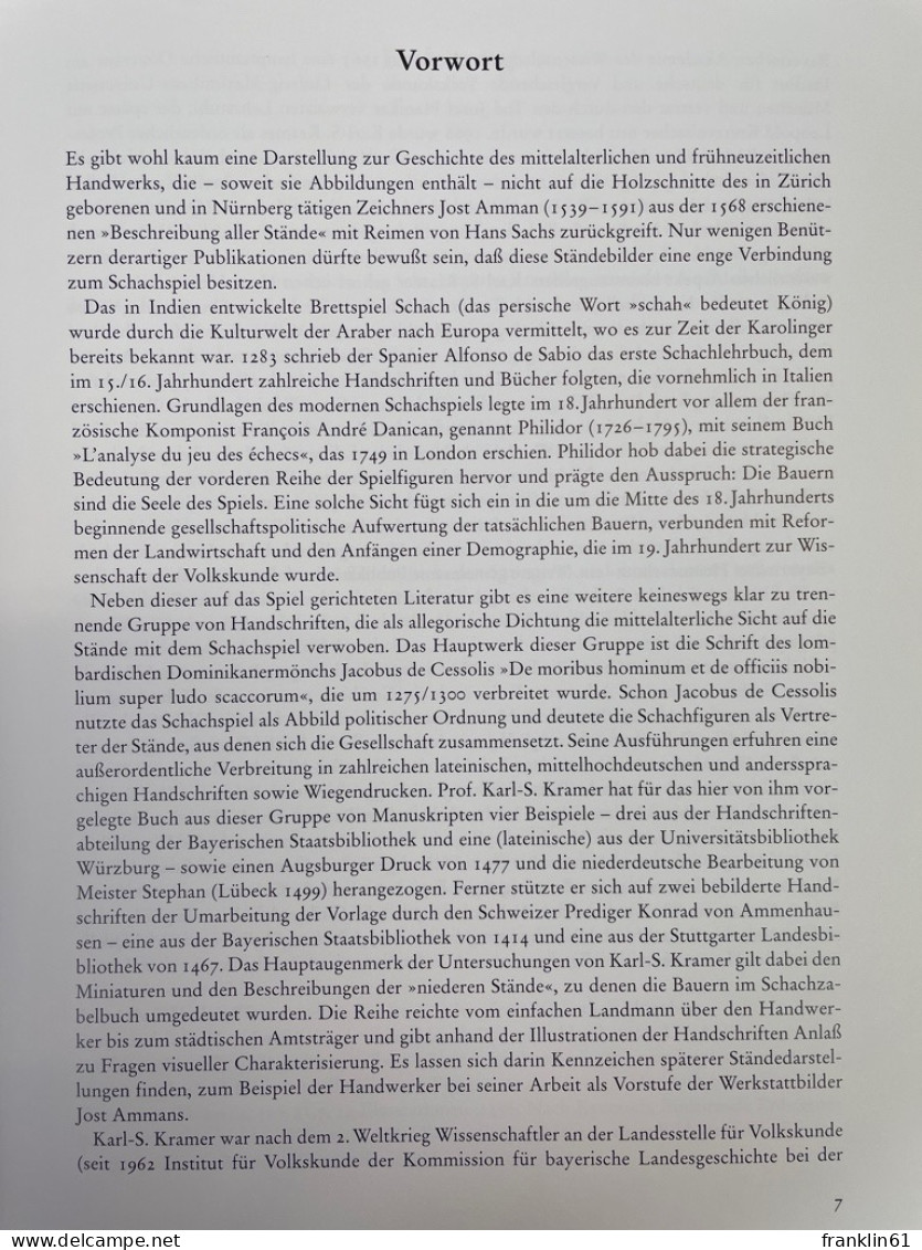 Bauern, Handwerker Und Bürger Im Schachzabelbuch : Mittelalterliche Ständegliederung Nach Jacobus De Cessoli - 4. Neuzeit (1789-1914)