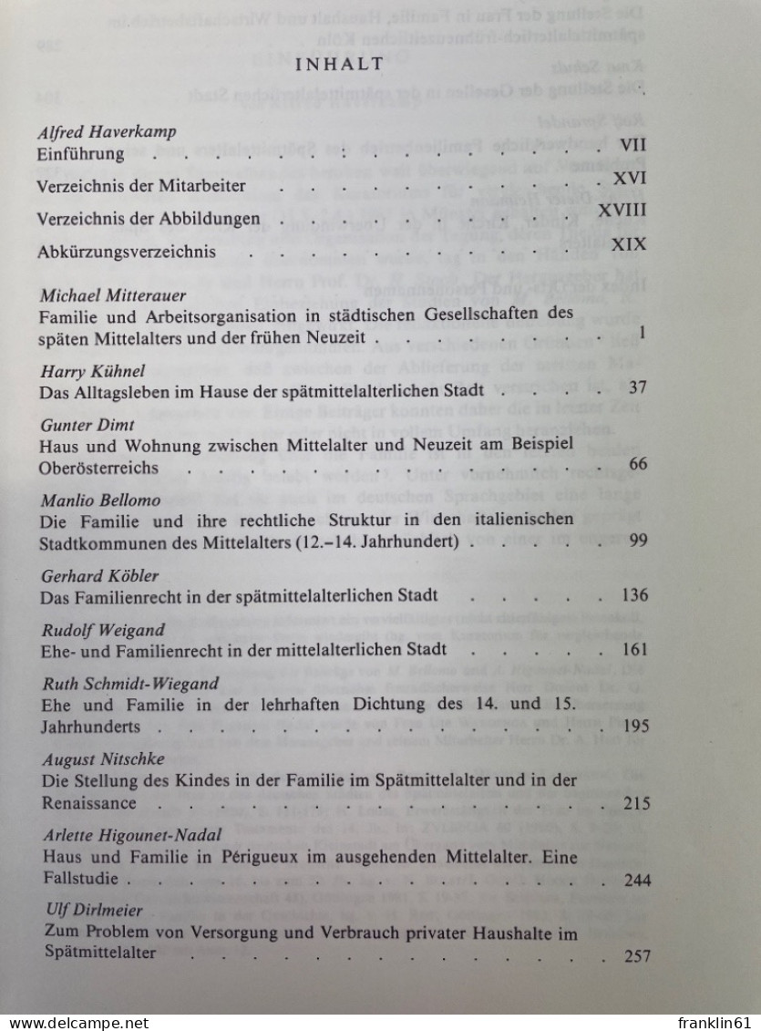 Haus Und Familie In Der Spätmittelalterlichen Stadt. - 4. Neuzeit (1789-1914)