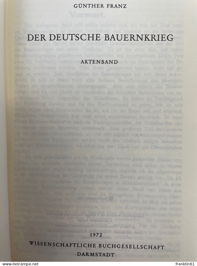 Der Deutsche Bauernkrieg; Aktenband. - 4. Neuzeit (1789-1914)