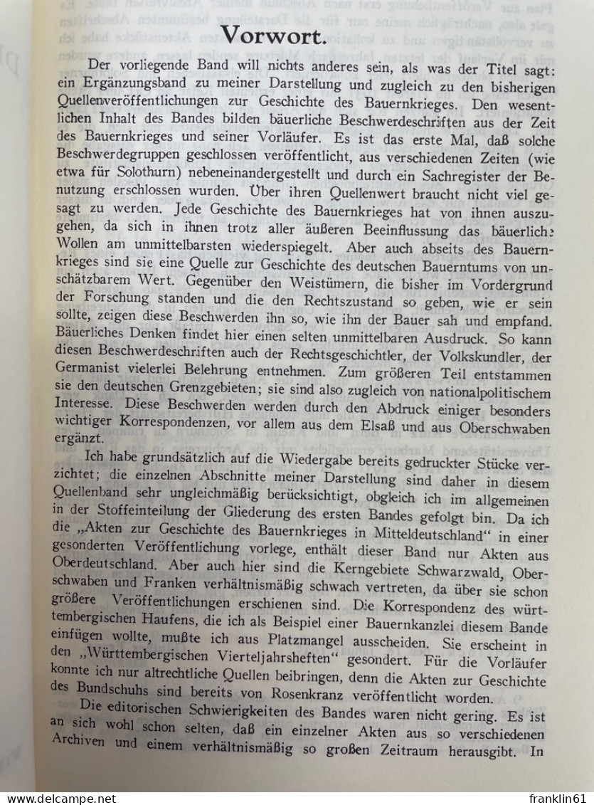 Der Deutsche Bauernkrieg; Aktenband. - 4. Neuzeit (1789-1914)