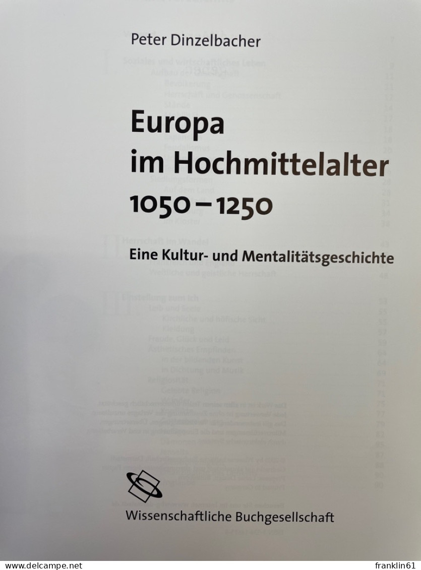 Europa Im Hochmittelalter 1050 - 1250. Eine Kultur- Und Mentalitätsgeschichte. - 4. 1789-1914