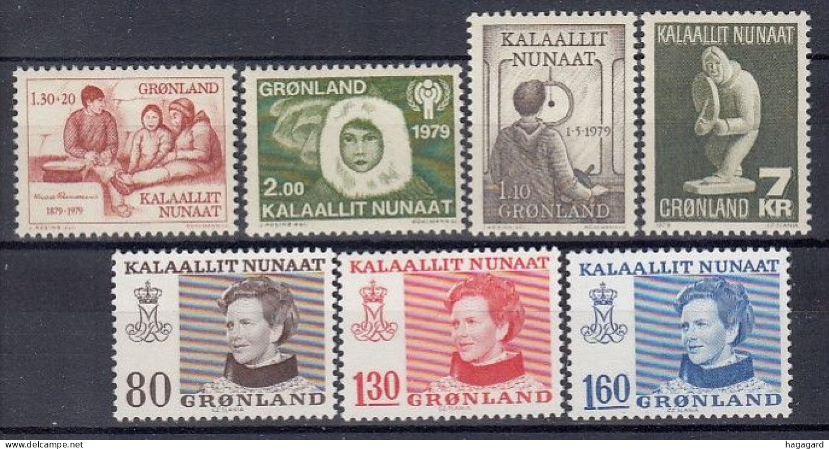 B1720. Greenland 1979. Complete Year Set. Michel 112-18. (5.20€). MNH(**) - Annate Complete