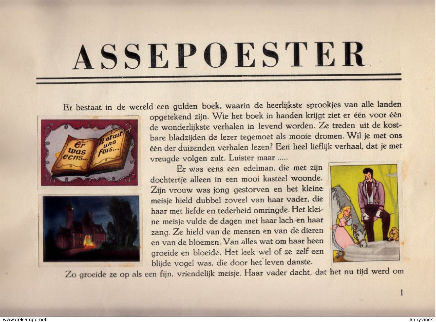 Album Disney Assepoester Uitgave De Beukelaer Volledig In Prima Staat (zeldzaam) - De Beukelaer