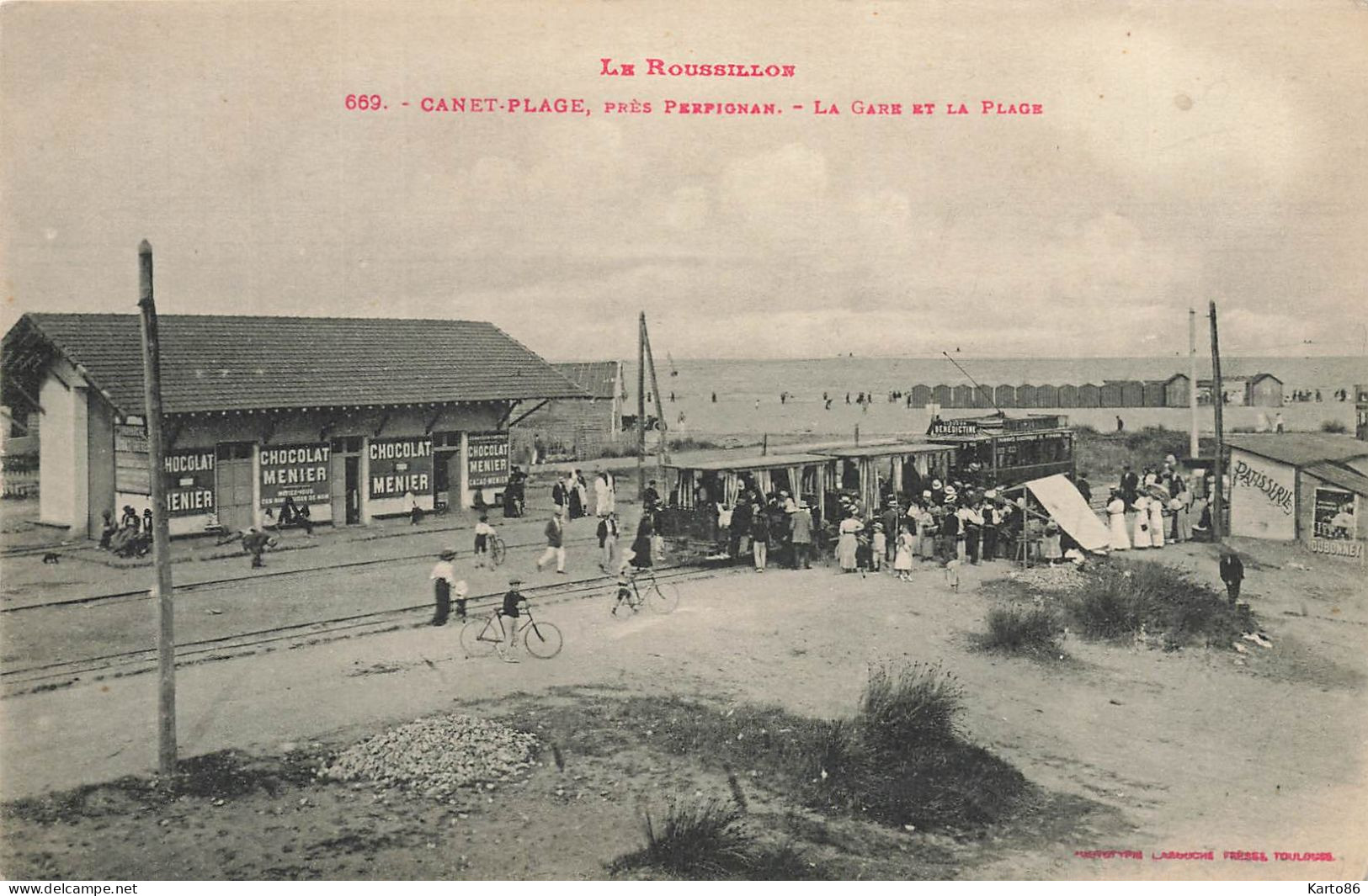 Canet Plage * La Gare Et La Plage * Tram Tramway * Ligne Chemin De Fer Villageois - Canet En Roussillon