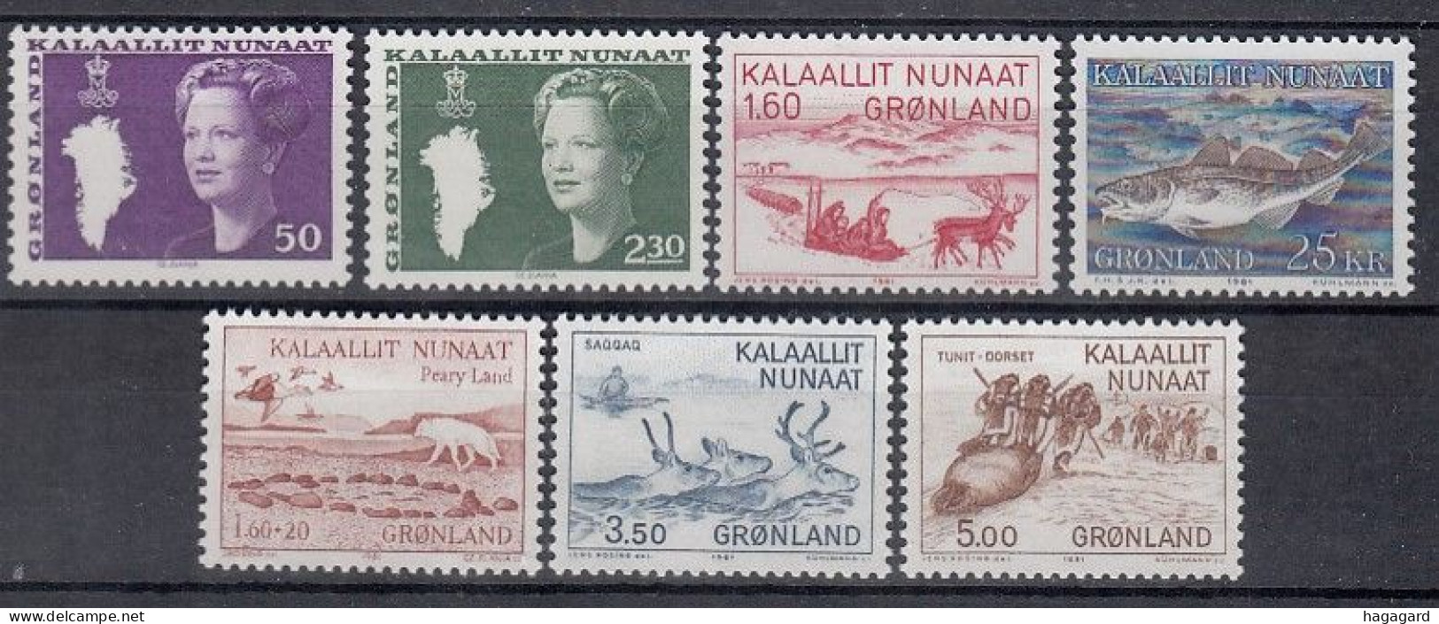 B1718. Greenland 1981. Complete Year Set. Michel 126-32. (6.30€). MNH(**) - Komplette Jahrgänge