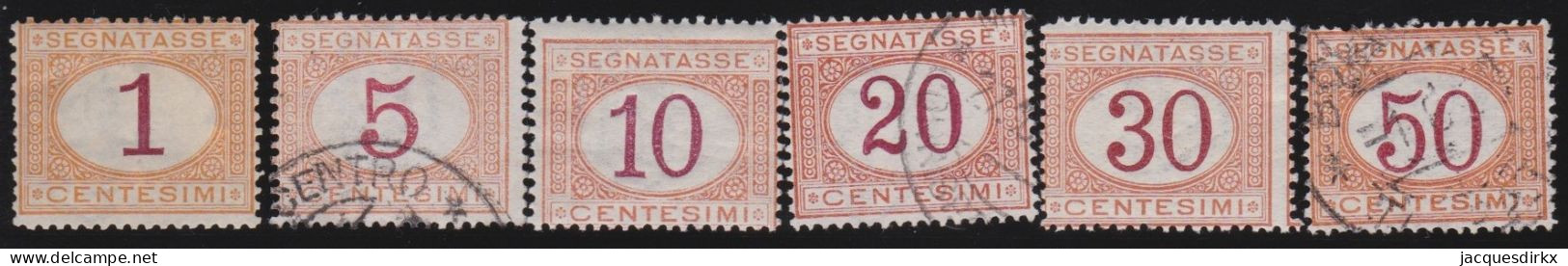 Italy   .  Y&T   .     5  Taxe Stamps      .   O  And  *     .    Cancelled  And Mint - Portomarken