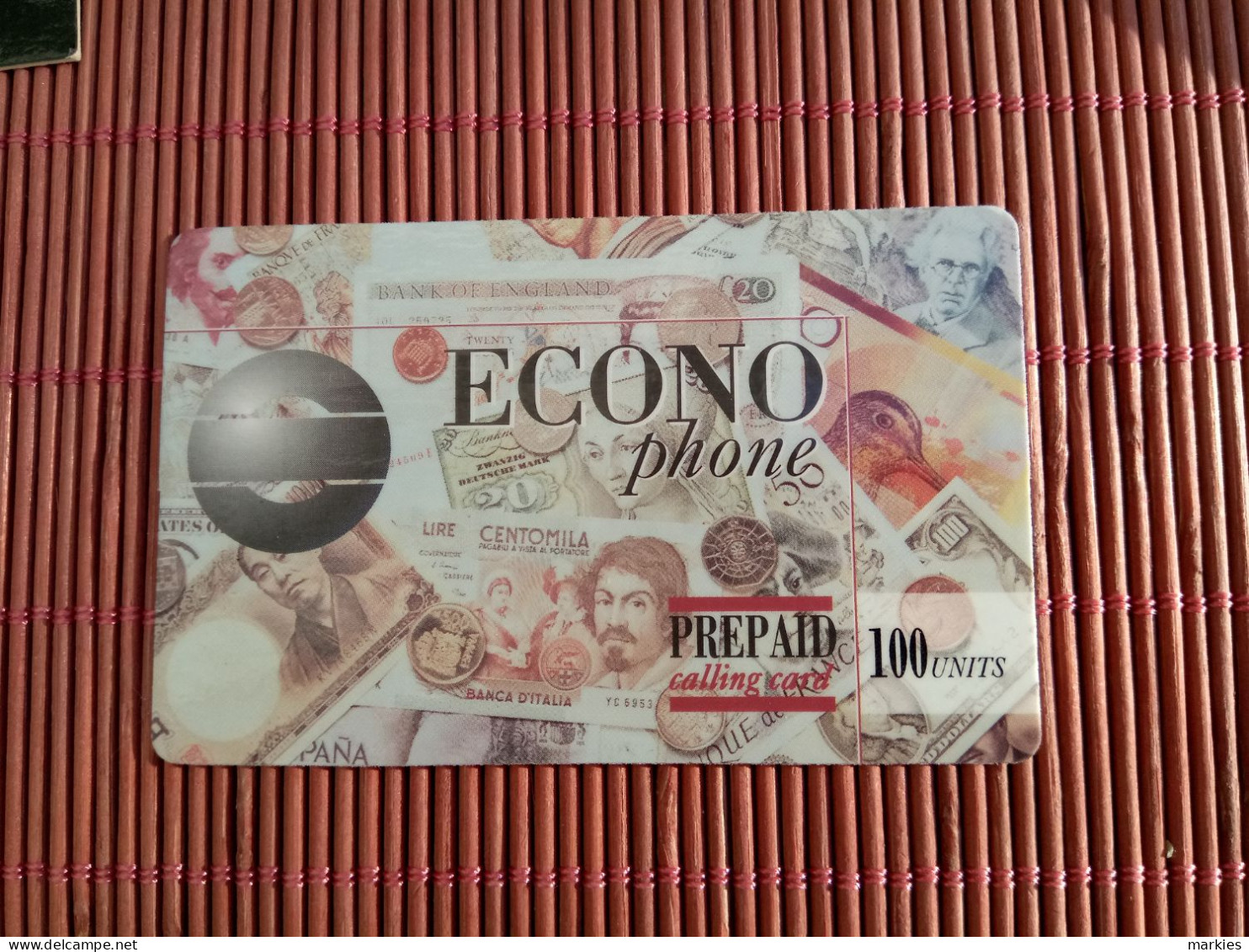 Econo Phone Banknote 100 Units  Used 2 Phiotos Rare - [2] Prepaid & Refill Cards