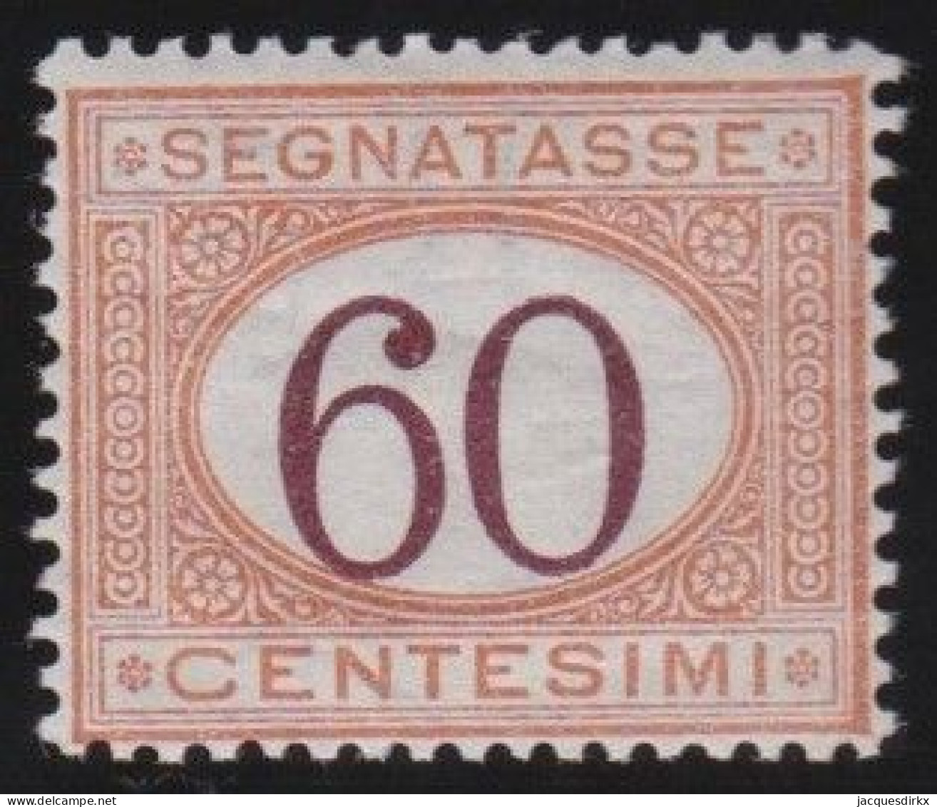 Italy   .  Y&T   .     Taxe  11  (2 Scans)     .   *      .    Mint-hinged - Strafport