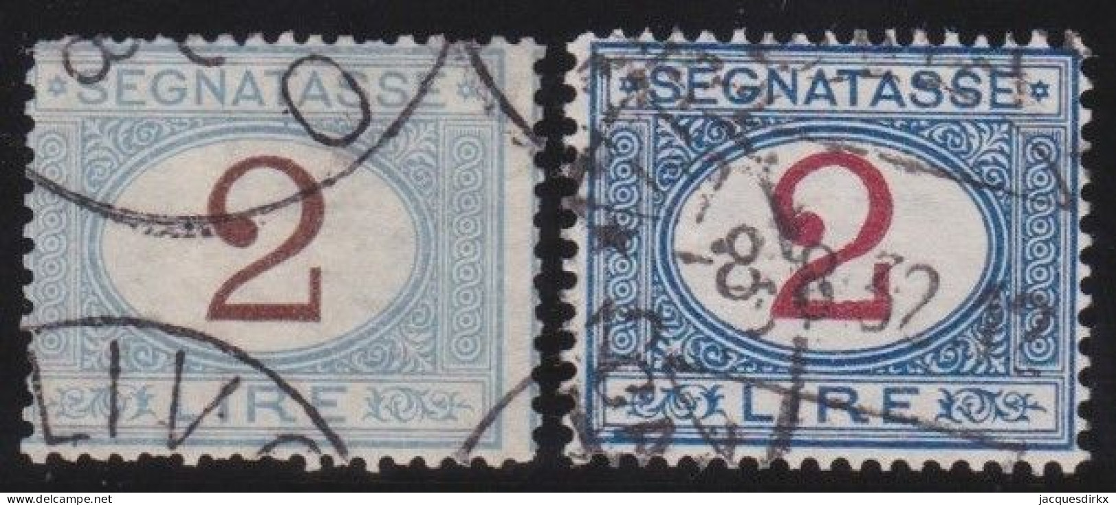 Italy   .  Y&T   .     Taxe  14/15      .   O      .    Cancelled - Postage Due