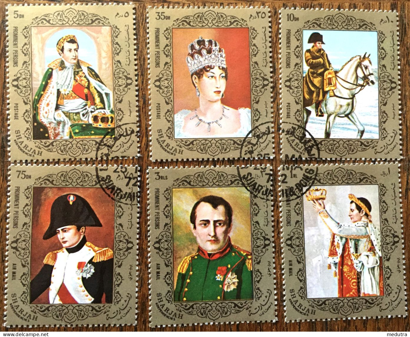 Napoléon en plus de 60 timbres du Moyen-Orient (voir photos et description)