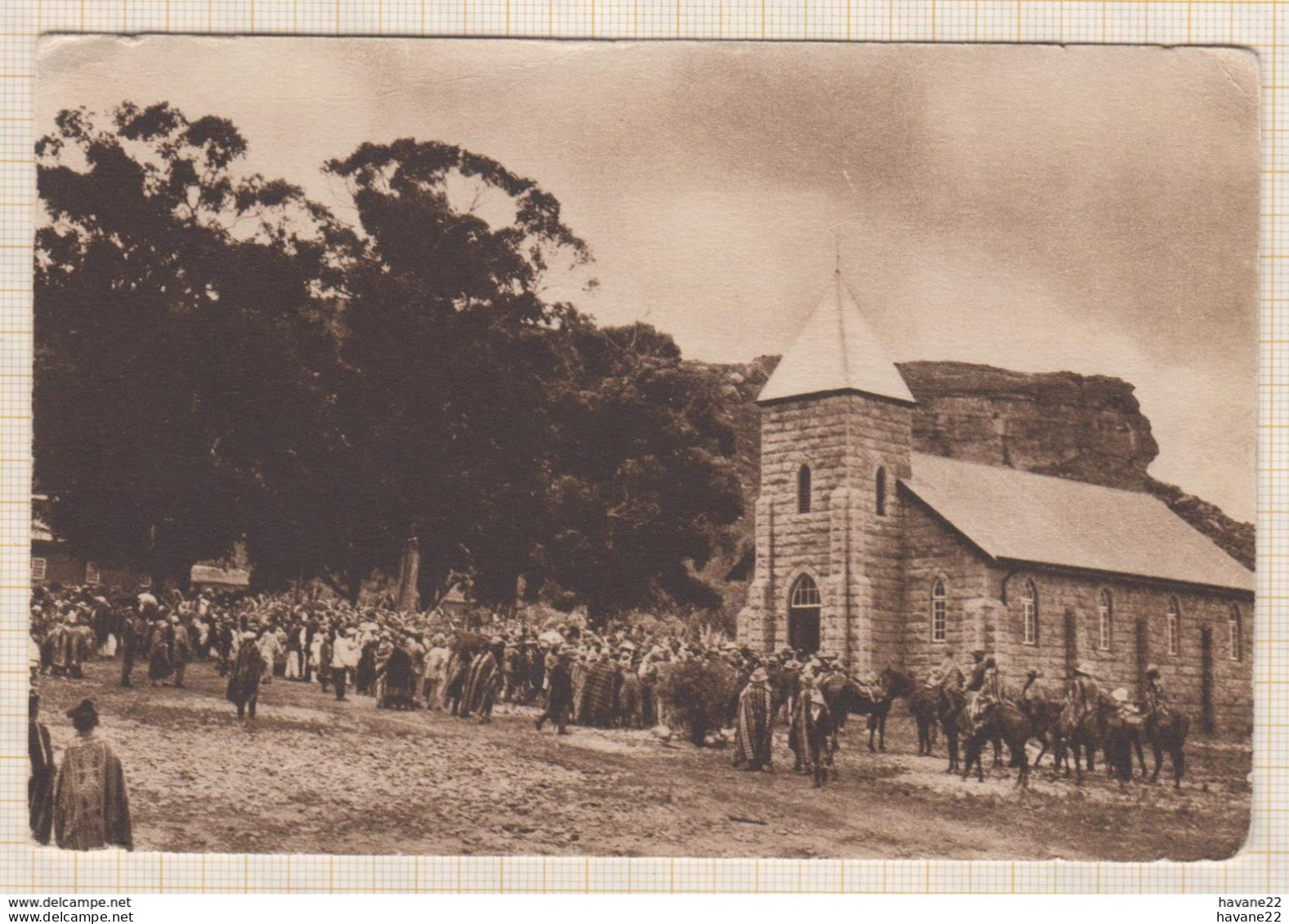 8AK2614 JOUR DE FETE A LA CHAPELLE DE BEREA LESSOUTO 2 SCANS - Lesotho